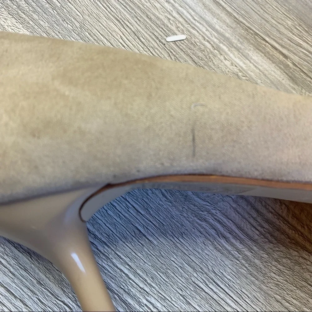 Atmosphere soft cream taupe colored microfiber pumps. Size 8 heels